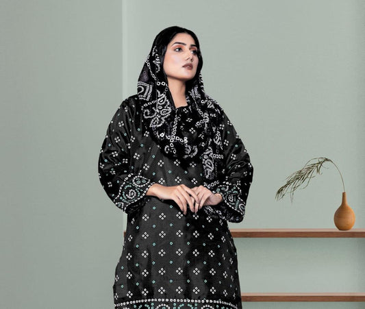 Silk Embroidered 3 Pcs Women's Stitched Suit